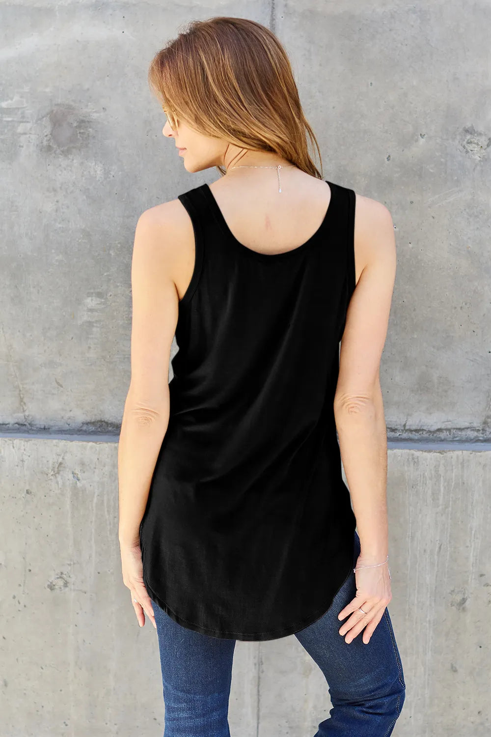 Image of Basic Bae Bamboo Full Size Round Neck Tank | Queeble.shop