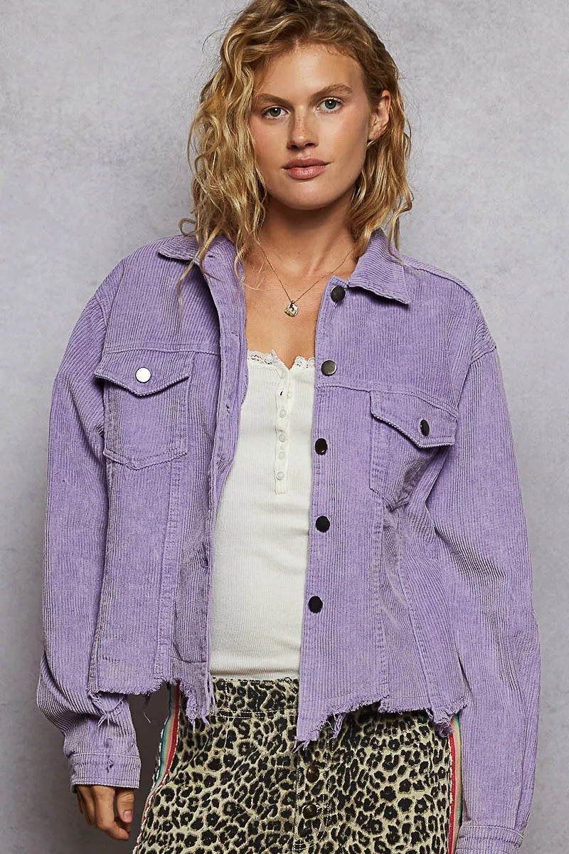 Image of POL Button Down Corduroy Trucker Jacket | Queeble.shop