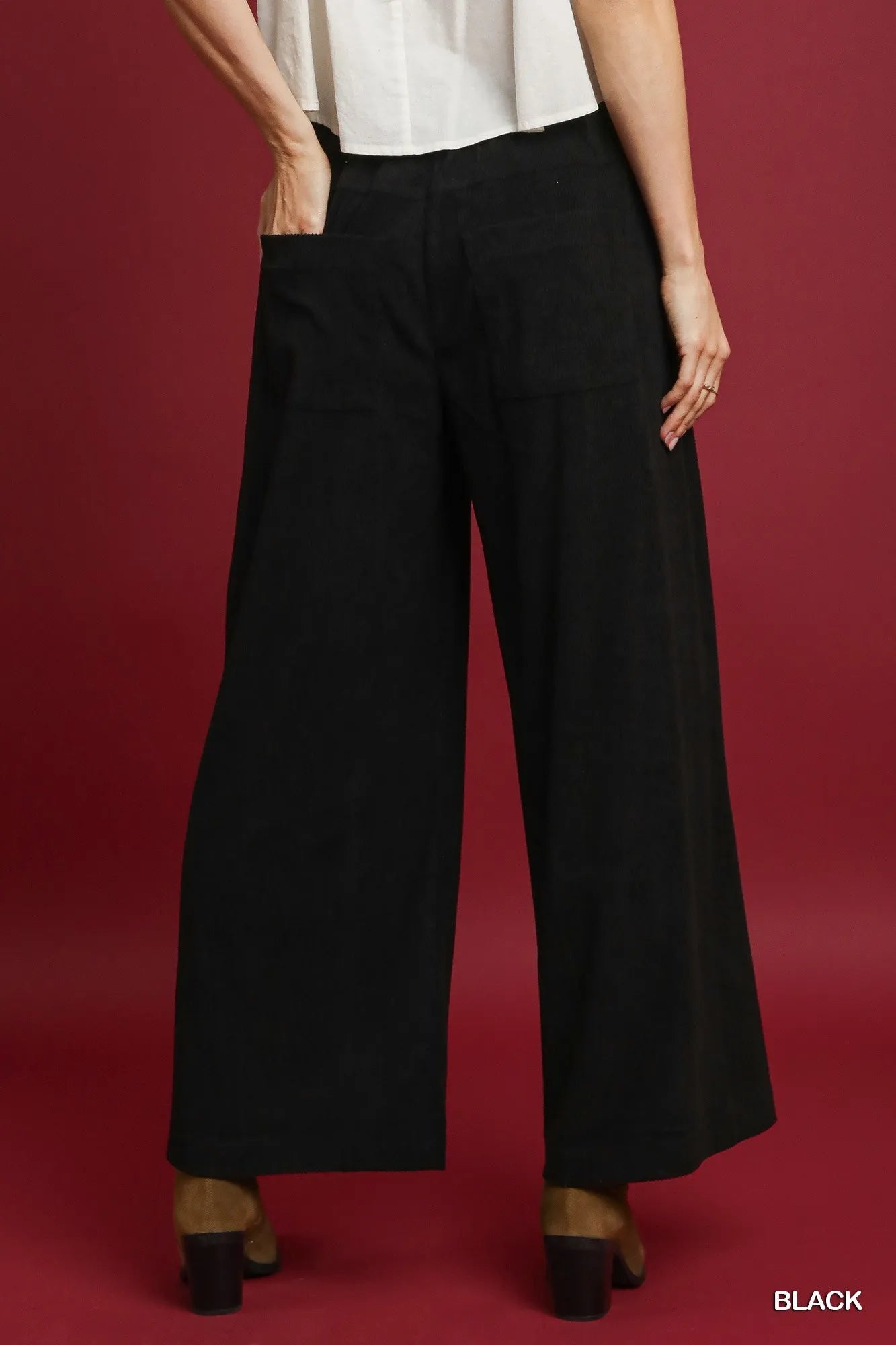 Image of Umgee Wide-Leg Corduroy Pants | Queeble.shop