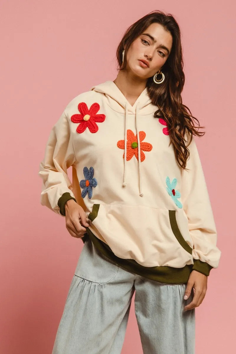 Image of BiBi Patched Hoodie Top | Queeble.shop