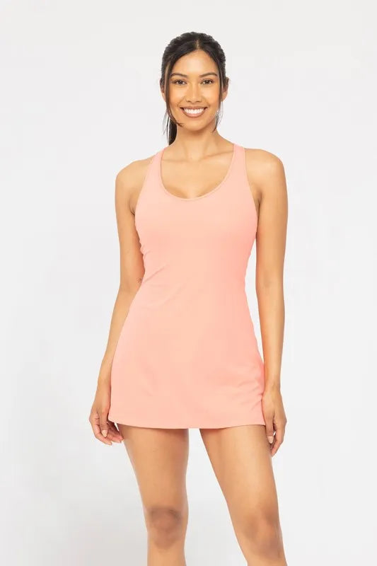 Image of MONO B Twist Racerback Fit-and-Flare Dress | Queeble.shop