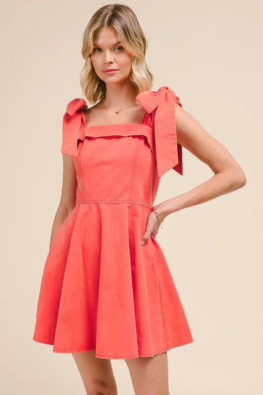 Image of SO ME Fit and Flare Washed Gameday Dress | Queeble.shop