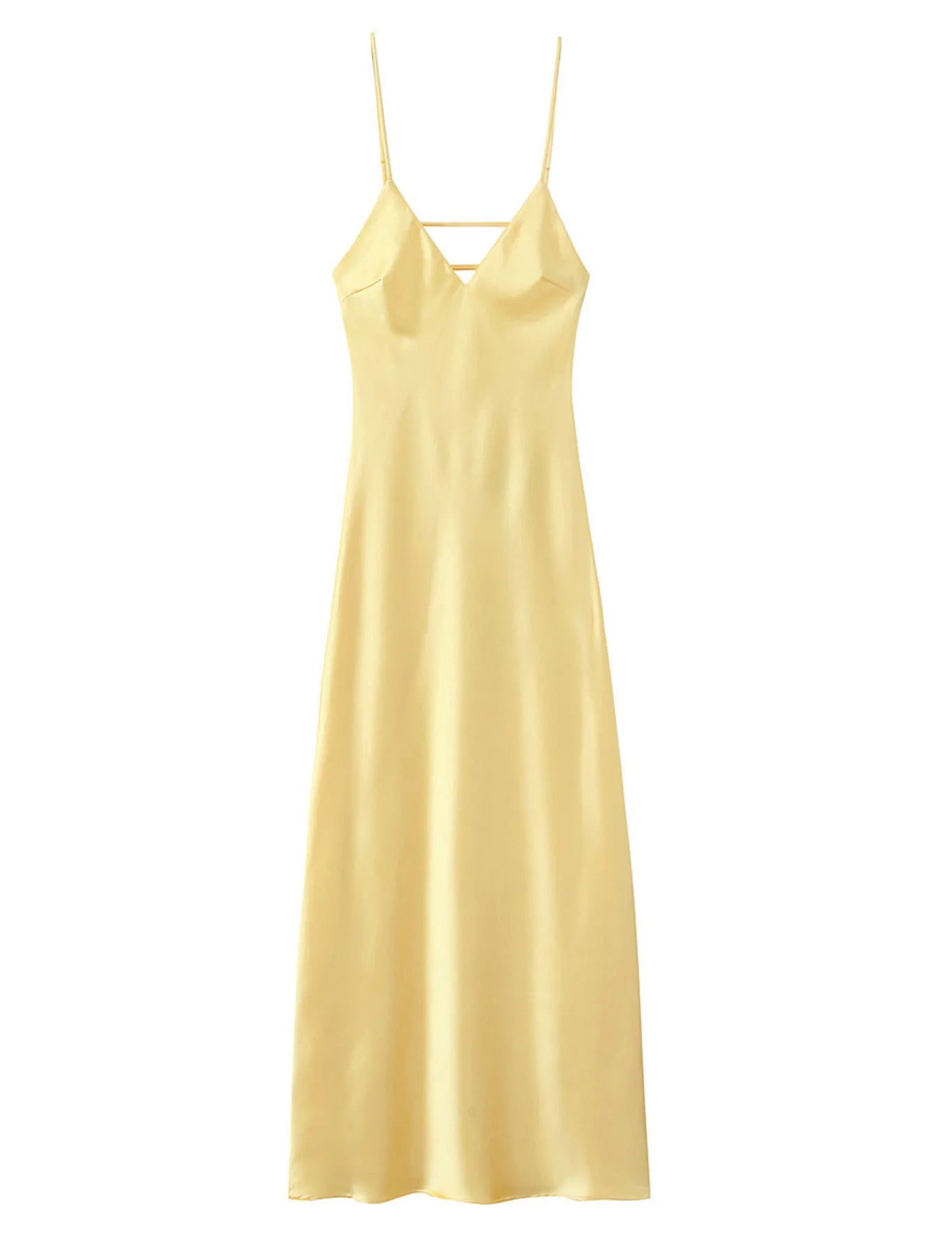 Image of Satin V-Neck Cami Dress | Queeble.shop