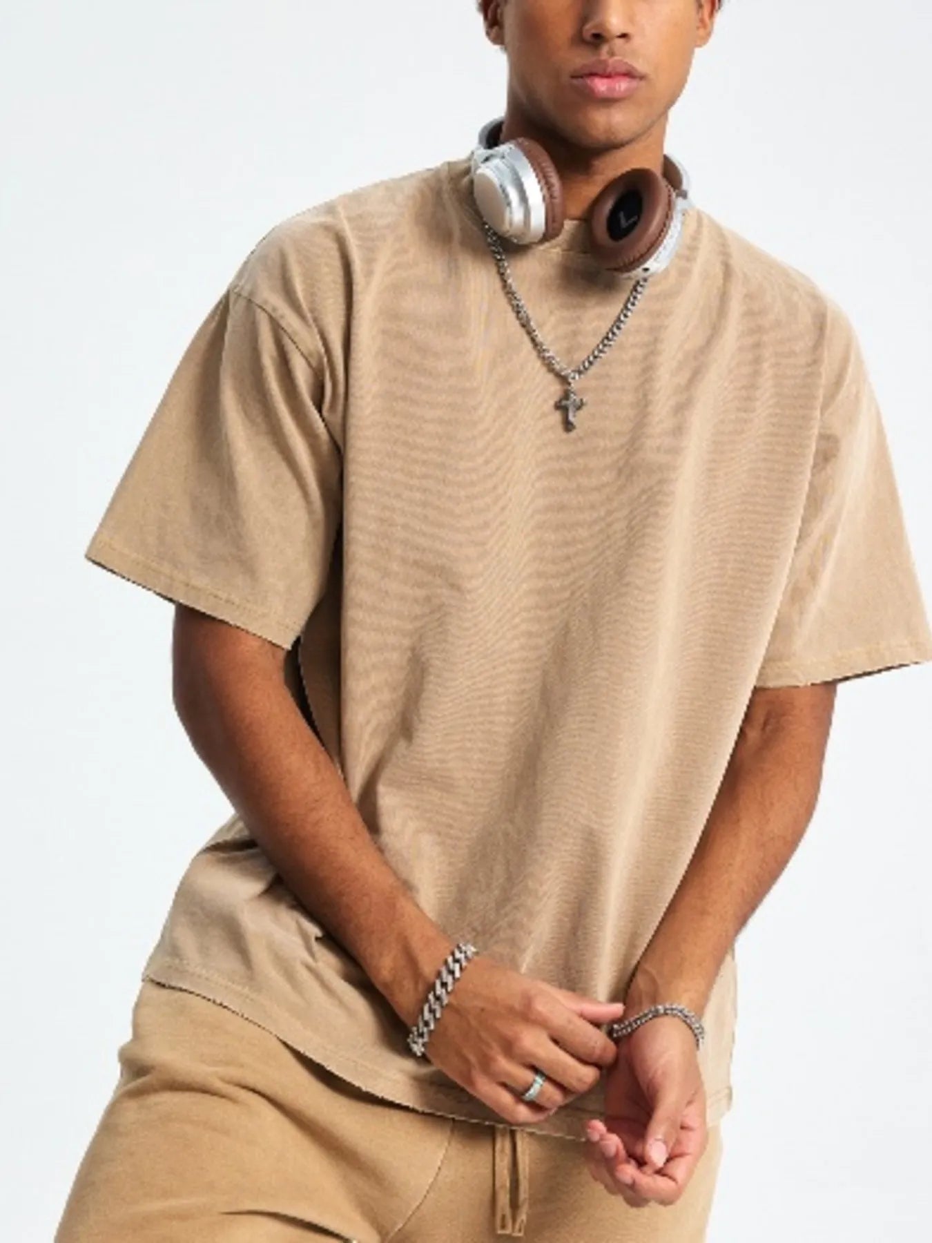 Image of Men's Round Neck Short Sleeve T-Shirt | Queeble.shop