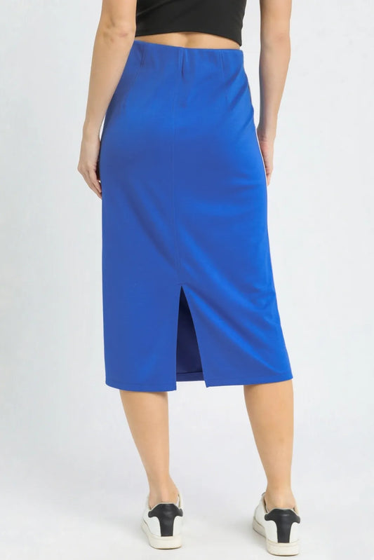 Image of Umgee Midi Pencil Skirt with Contrast Piping Detail | Queeble.shop