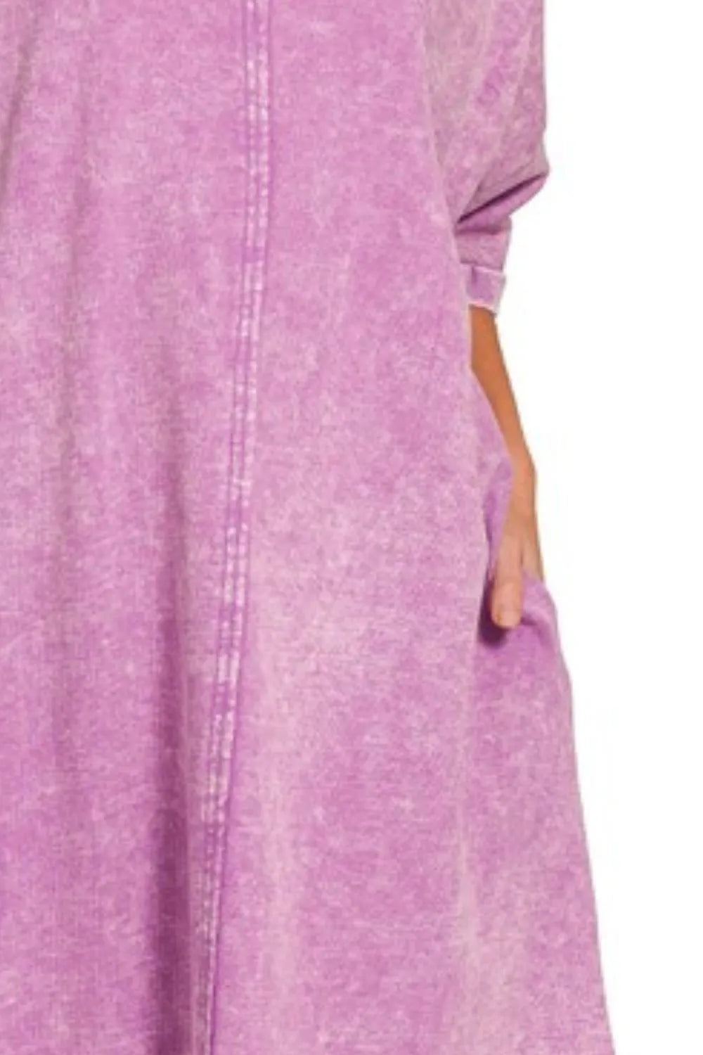 Image of Zenana Acid-washed French Terry Tee Shirts Dress | Queeble.shop