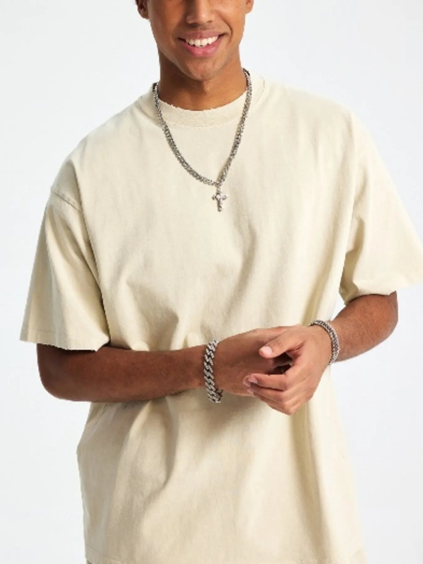 Image of Men's Round Neck Short Sleeve T-Shirt | Queeble.shop