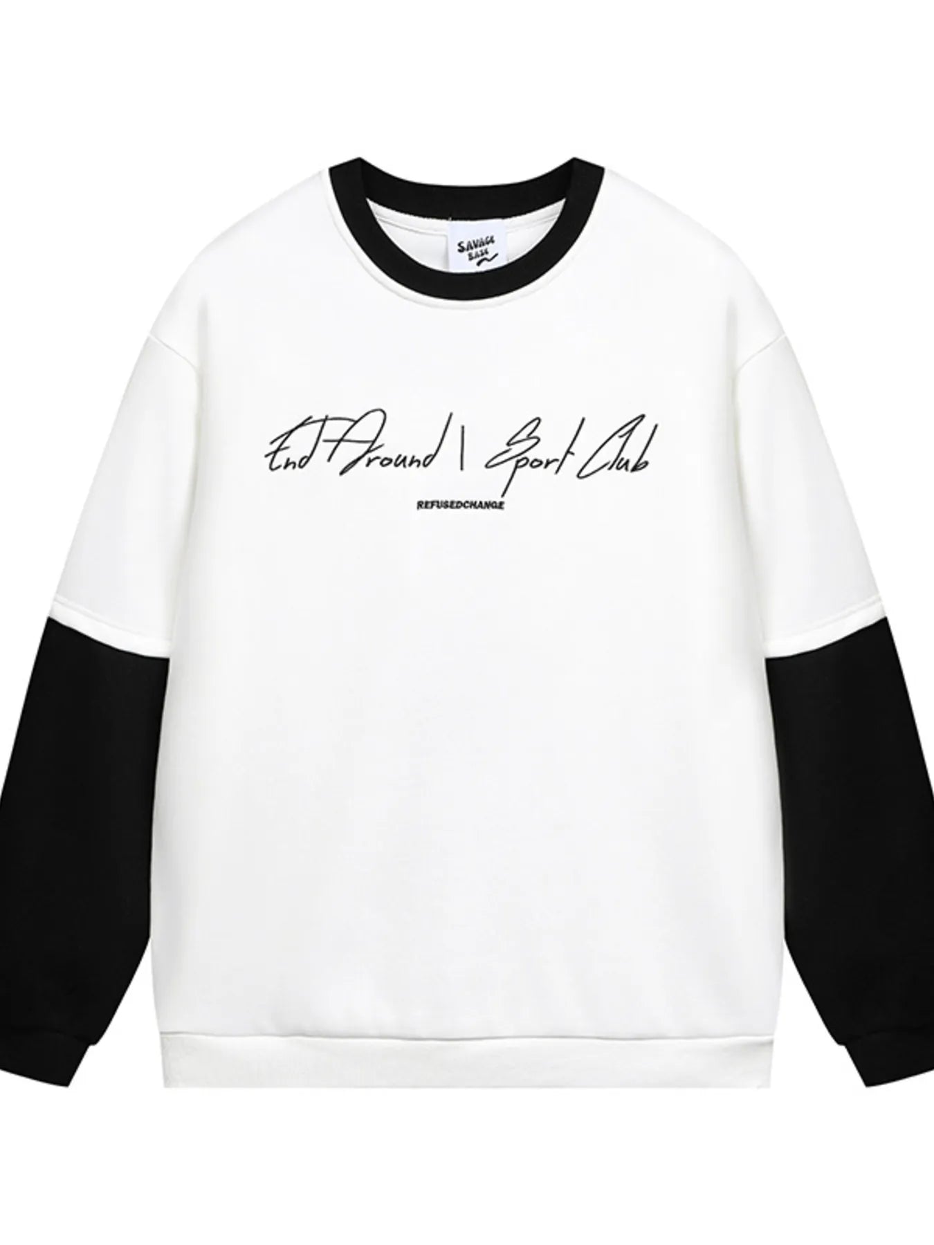 Image of Men's Color Block Crew Neck Sweatshirt | Queeble.shop
