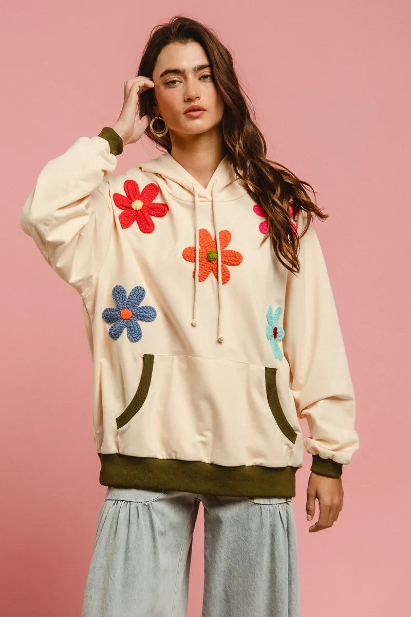 Image of BiBi Patched Hoodie Top | Queeble.shop