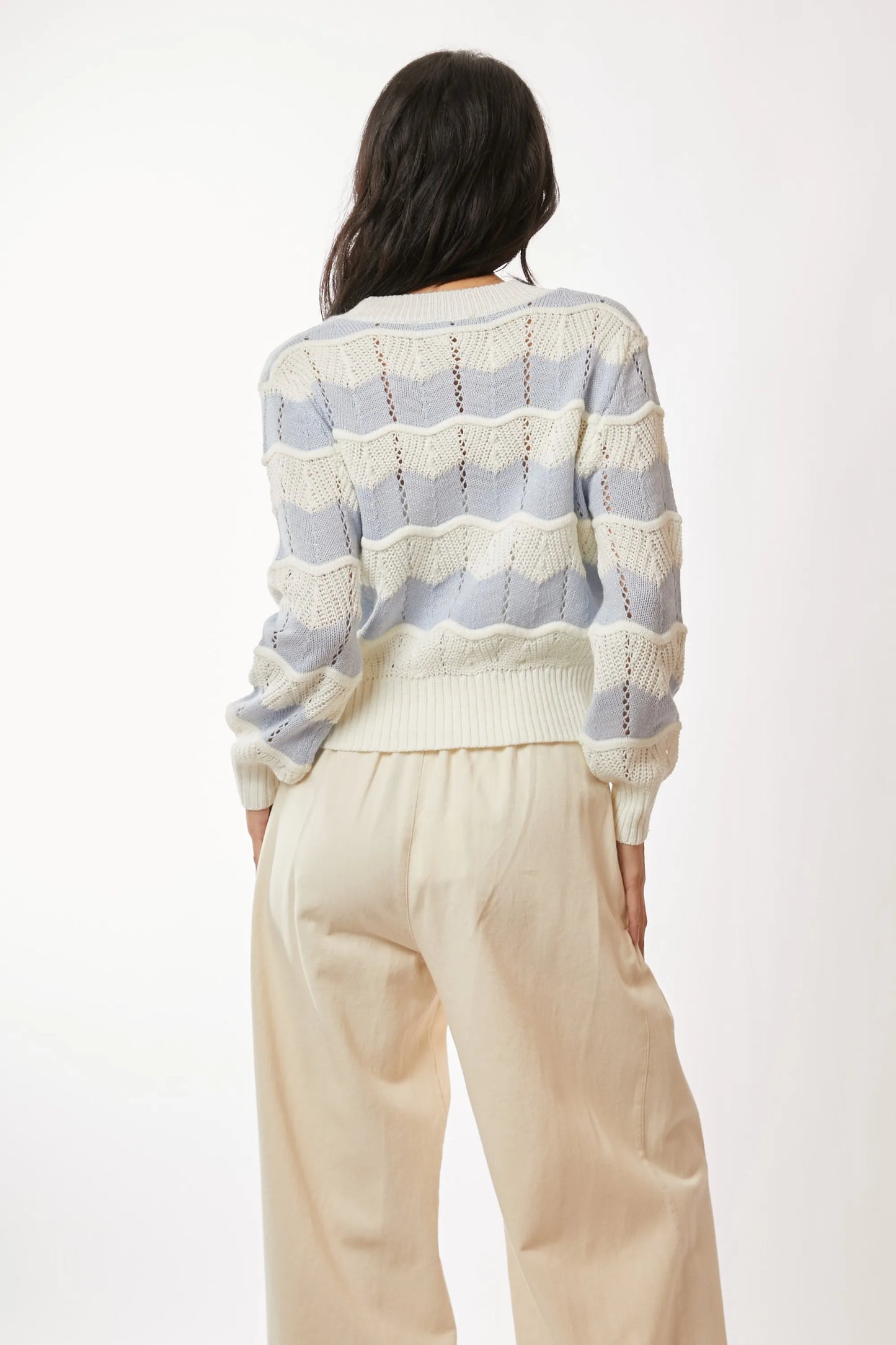 Image of Davi & Dani Button Up Front V Neckline Cardigan Sweater | Queeble.shop