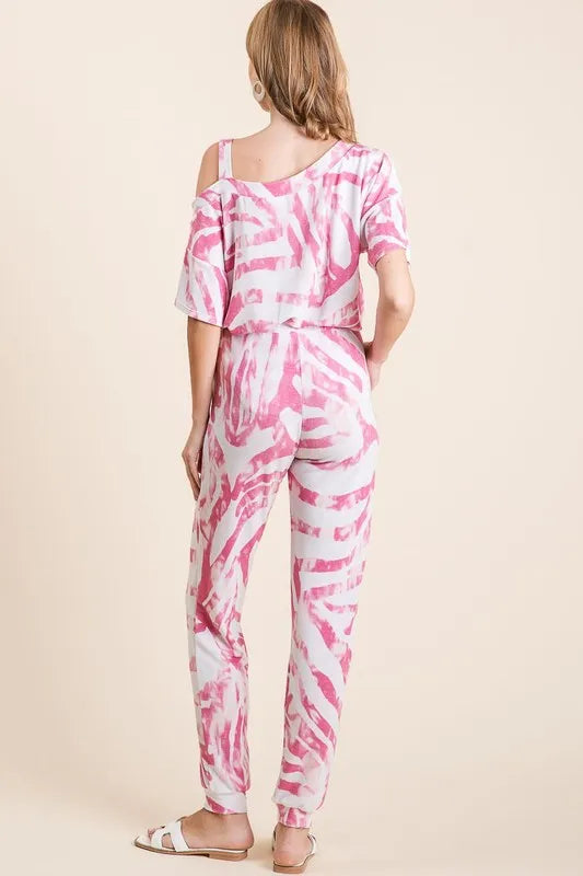 Image of BiBi Zebra Print French Terry Top and Pants Set | Queeble.shop