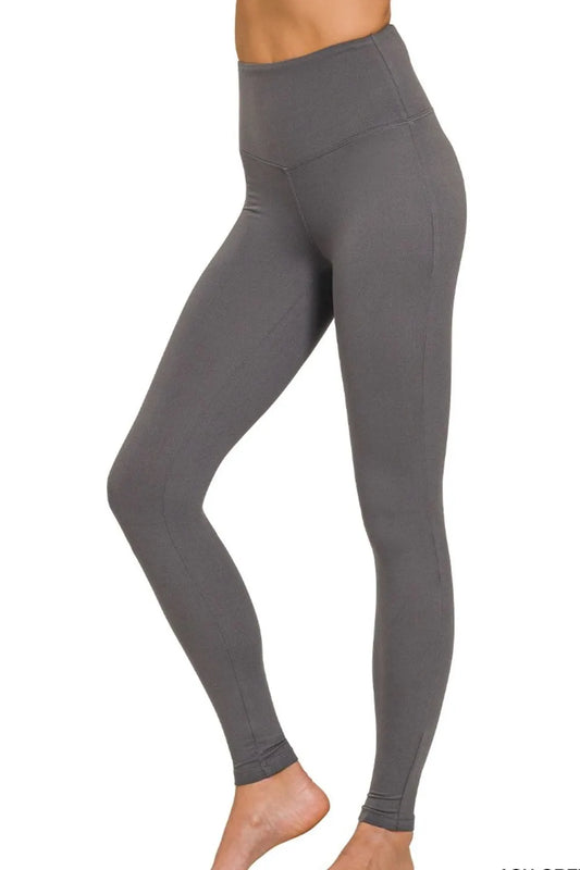 Image of Zenana Premium Microfiber Wide Waistband Leggings | Queeble.shop