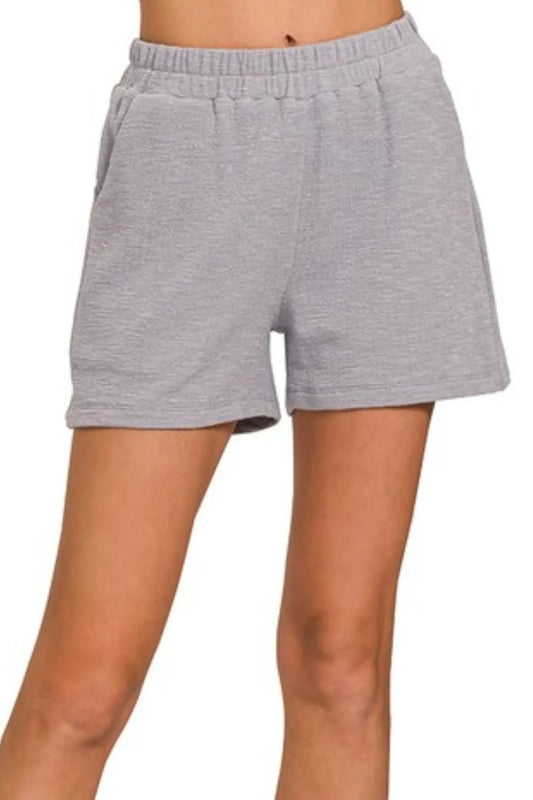Image of Zenana Cotton Slub Shorts | Queeble.shop