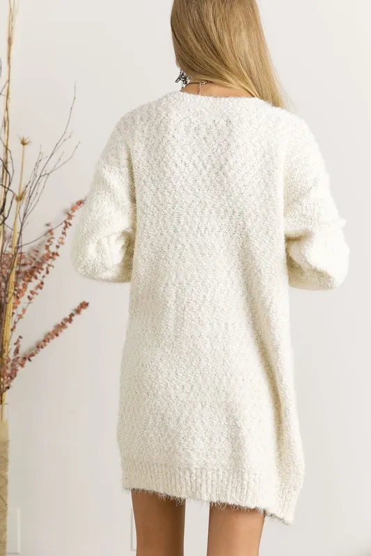 Image of ADORA Comfy Fuzzy Sweater Cardigan | Queeble.shop