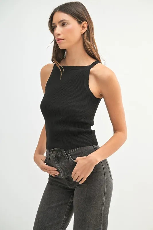Image of MABLE Ribbed Knit Tank | Queeble.shop
