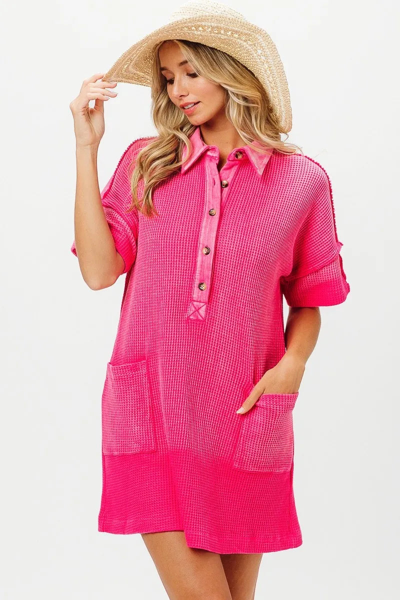 Image of BiBi Dip Dye Mineral Washed Knit Dress | Queeble.shop