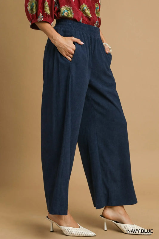 Image of Umgee Wide-Leg Corduroy Pants | Queeble.shop