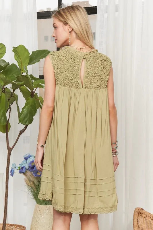 Image of ADORA Loose Textured Babydoll Dress | Queeble.shop