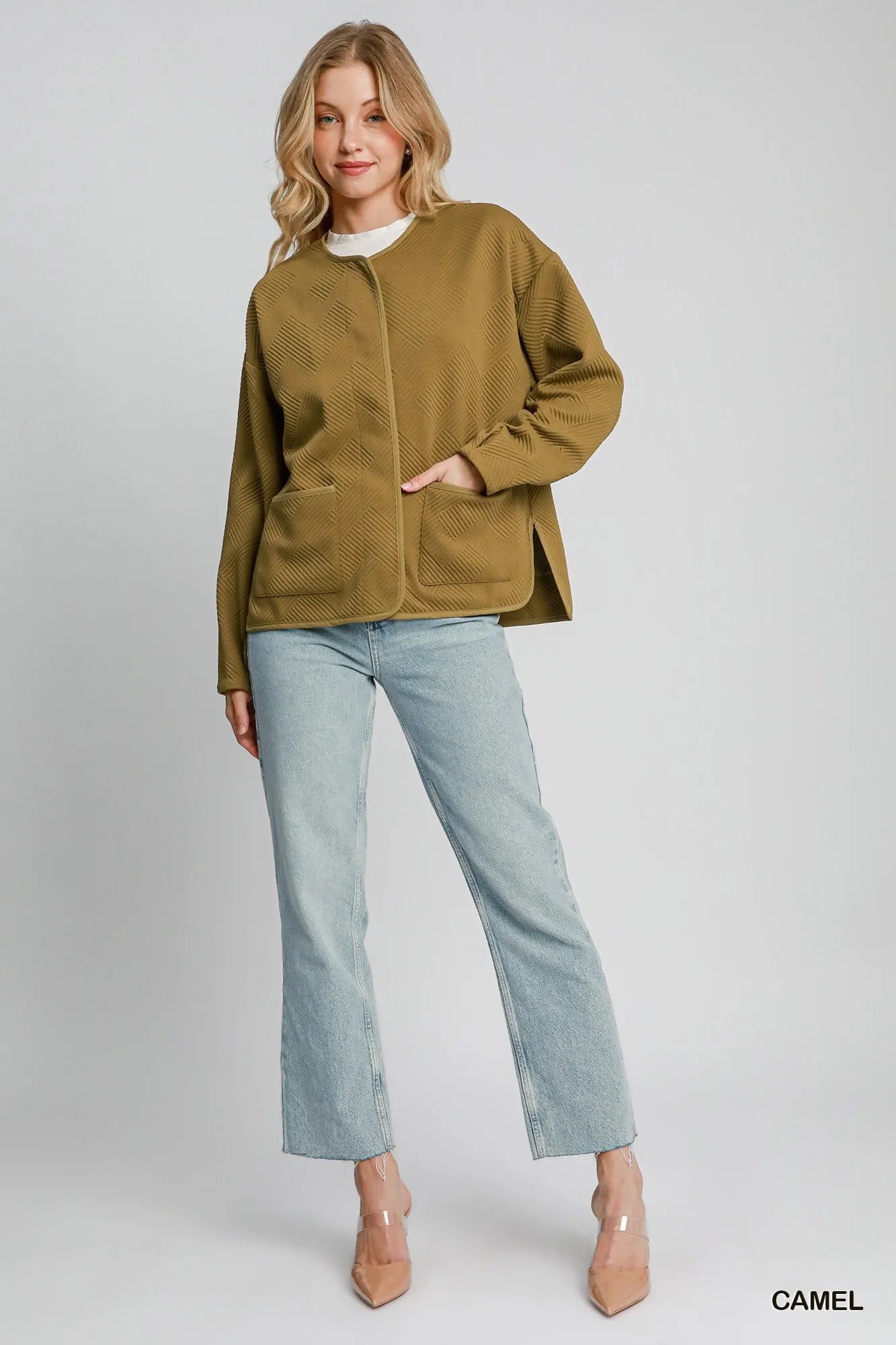 Image of Umgee Textured Jacquard Jacket | Queeble.shop