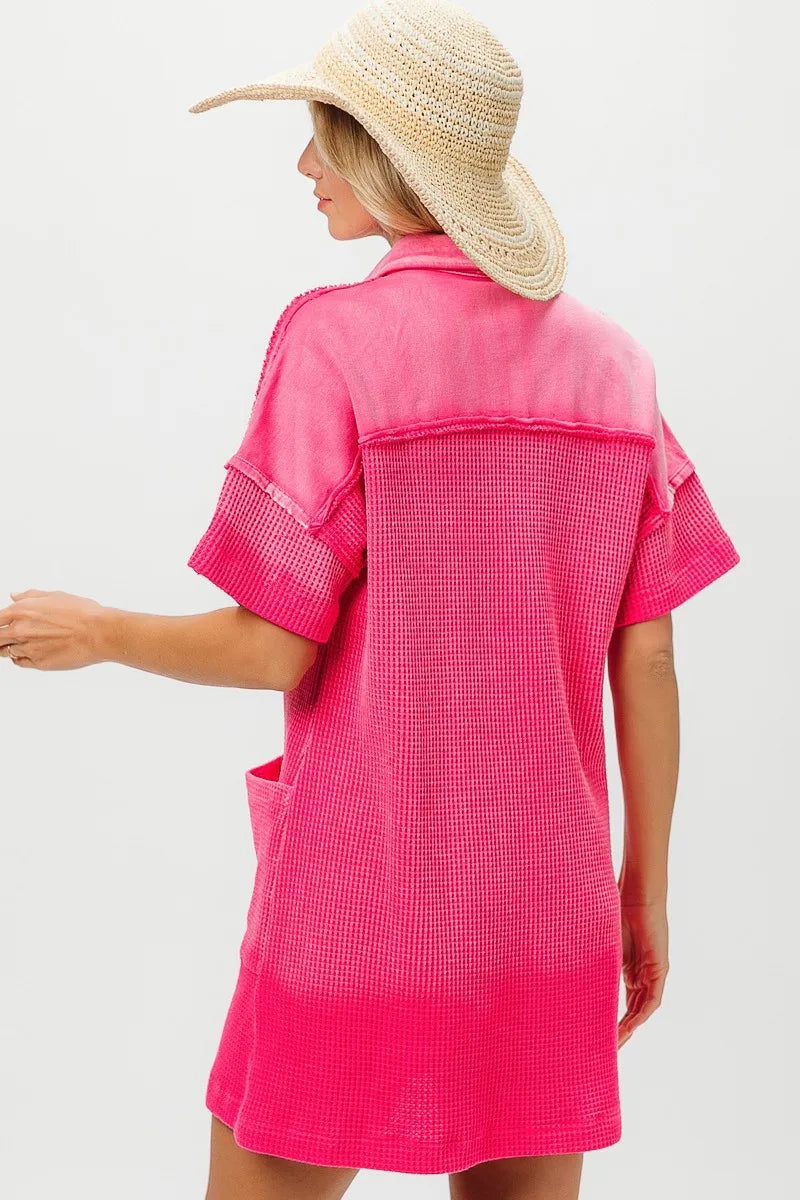 Image of BiBi Dip Dye Mineral Washed Knit Dress | Queeble.shop