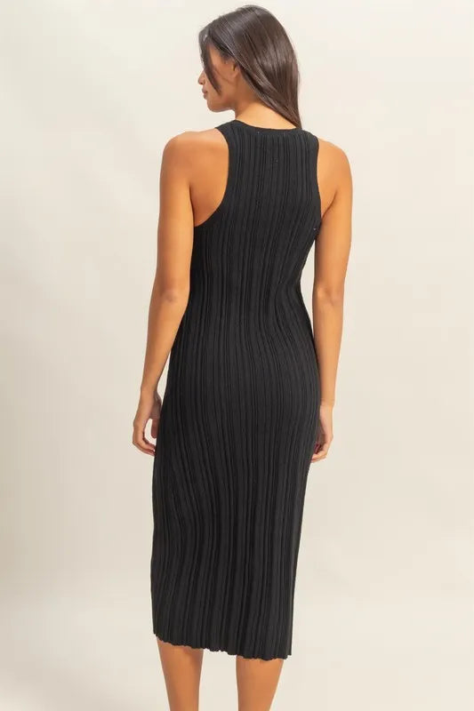 Image of HYFVE Round Neck Bodycon Ribbed Knit Dress | Queeble.shop