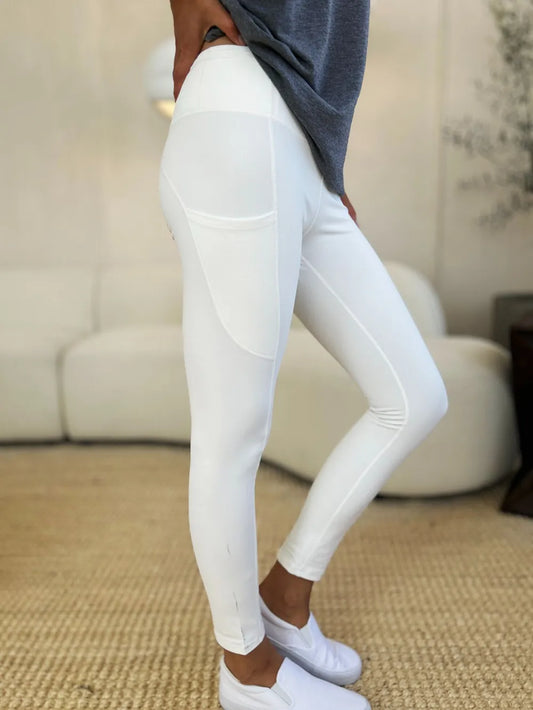 Image of Wide Waistband Sports Leggings | Queeble.shop
