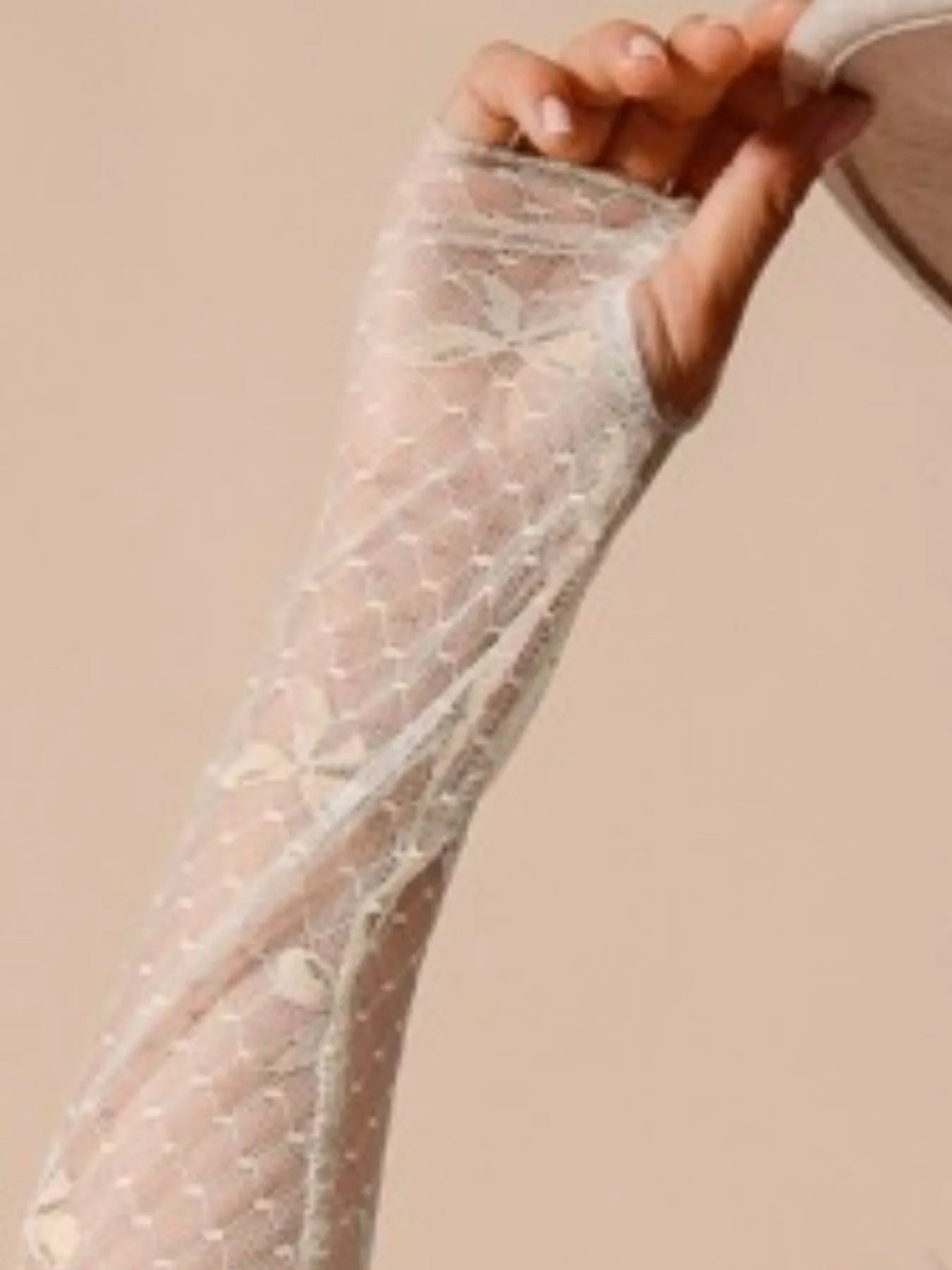 Image of SO ME Bow Ribbon Pattern Sheer Lace Top | Queeble.shop