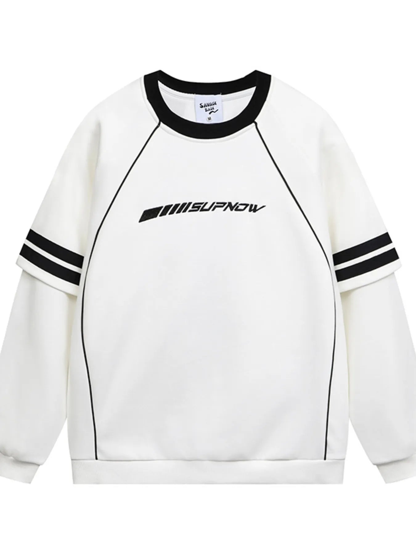 Image of Men's Round Neck Raglan Sleeve Sweatshirt | Queeble.shop