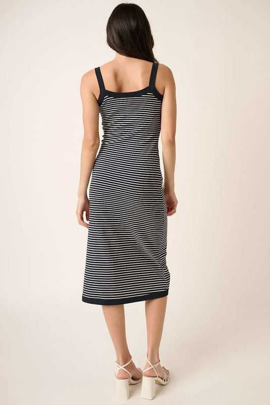 Image of Mittoshop Contrast Striped Midi Cami Dress | Queeble.shop