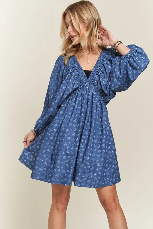 Image of ADORA Batwing Sleeves Floral Dress | Queeble.shop