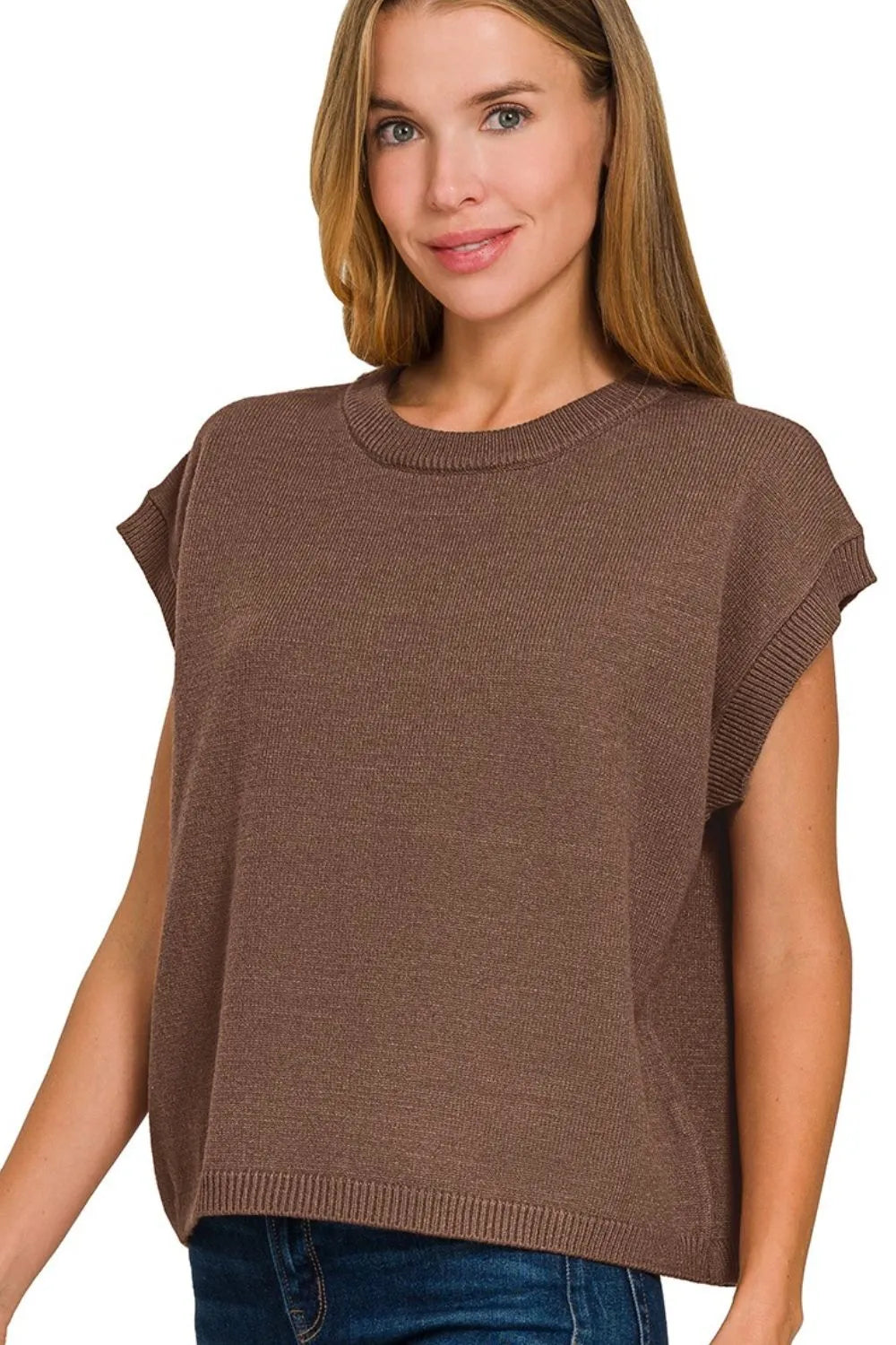 Image of Zenana Oversized Viscose Sweater Vest | Queeble.shop