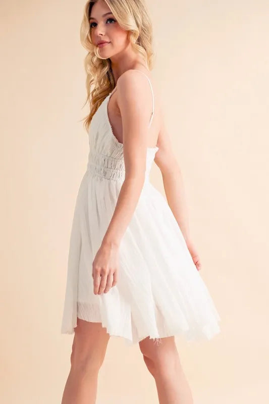 Image of Aemi+Co Lace Detail Mini Cami Dress | Queeble.shop