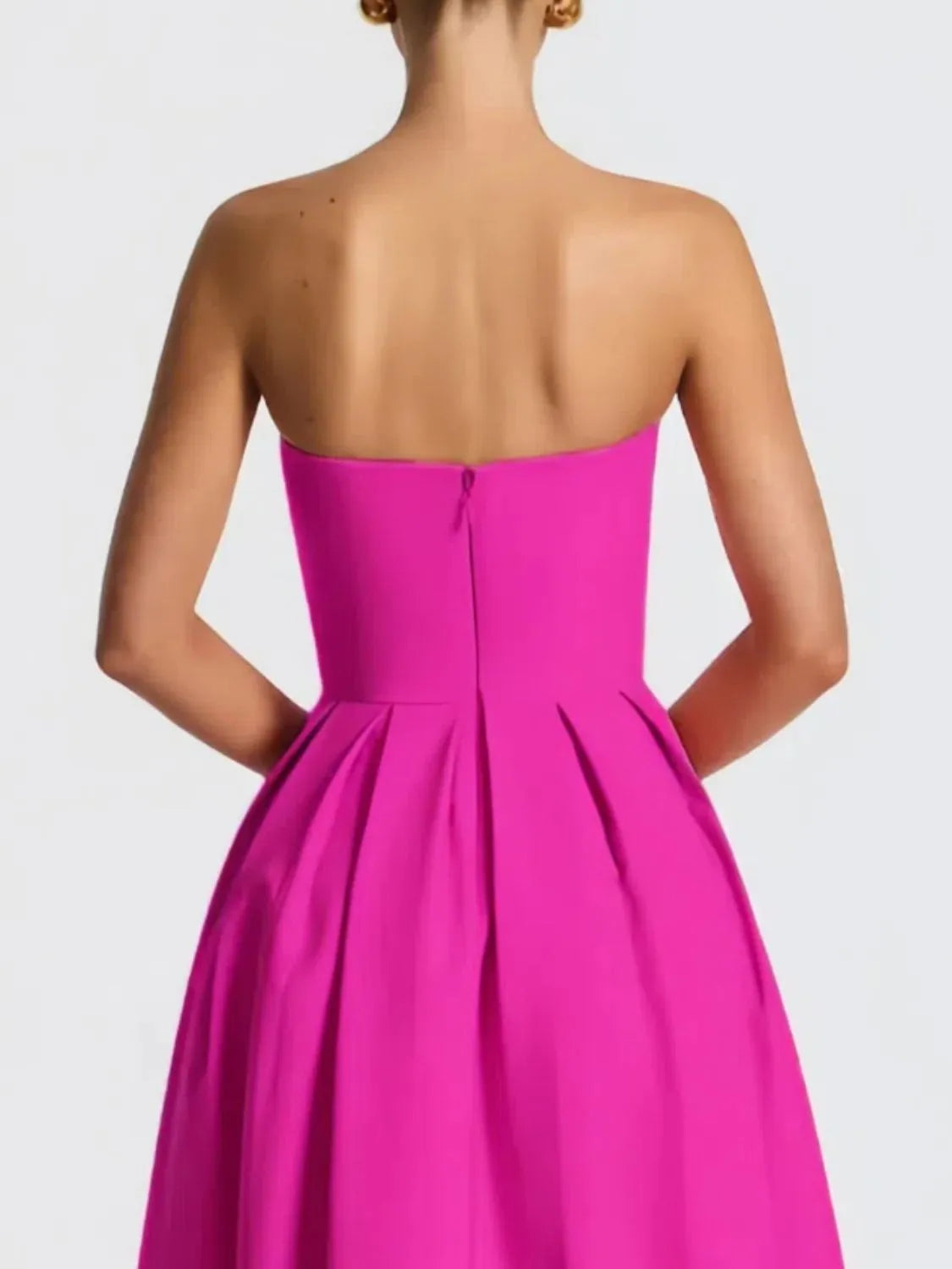 Image of Solid Color Tube Midi Dress | Queeble.shop
