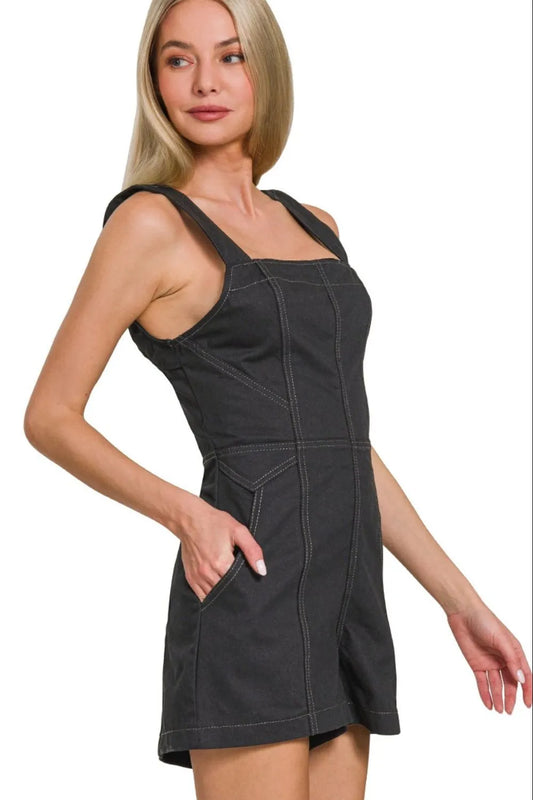 Image of Zenana Tie Back Romper | Queeble.shop