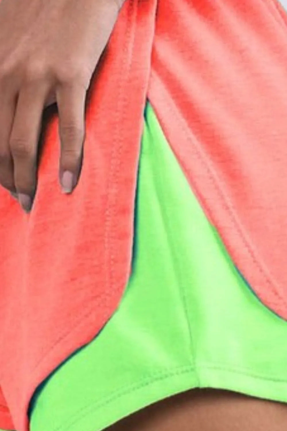Image of BiBi French Terry Knit Color Block with Sid Slit Shorts | Queeble.shop