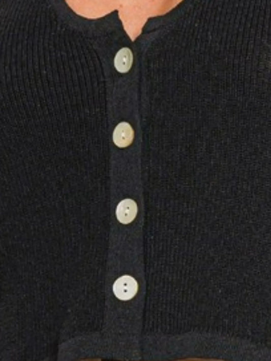 Image of Zenana Button-up Cropped Sweater Vest | Queeble.shop