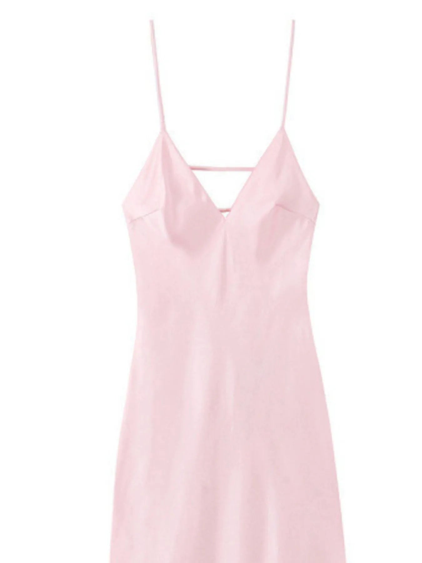 Image of Satin V-Neck Cami Dress | Queeble.shop