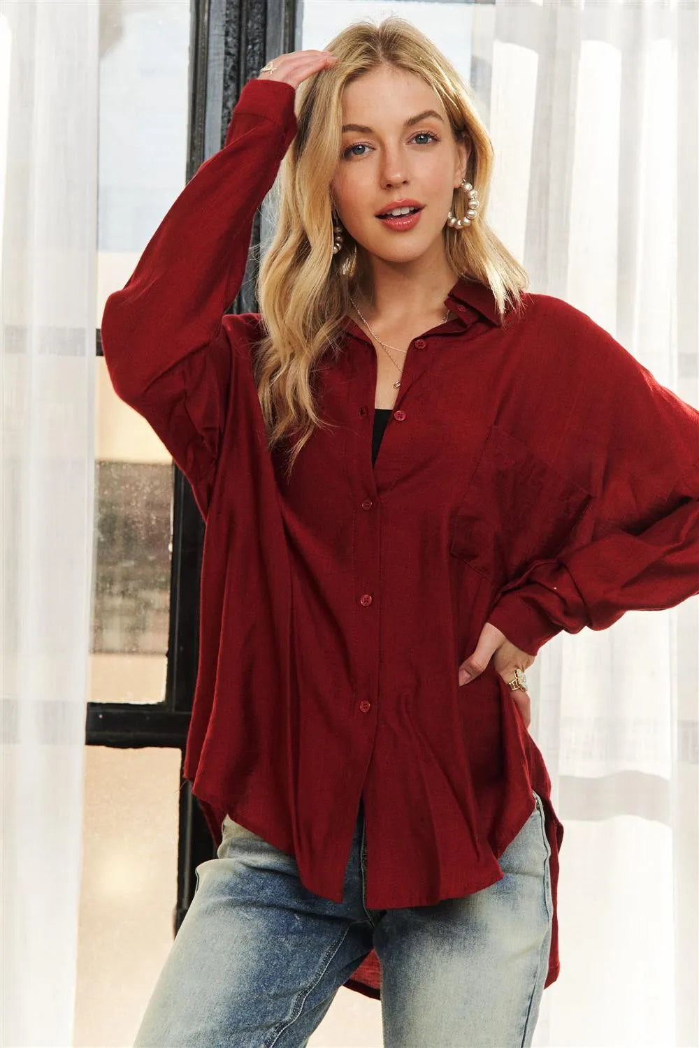Image of ADORA Button Down Linen Shirt | Queeble.shop