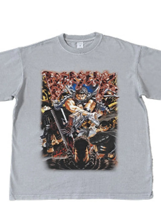 Image of Men's Graphic Round Neck Short Sleeve T-Shirt | Queeble.shop