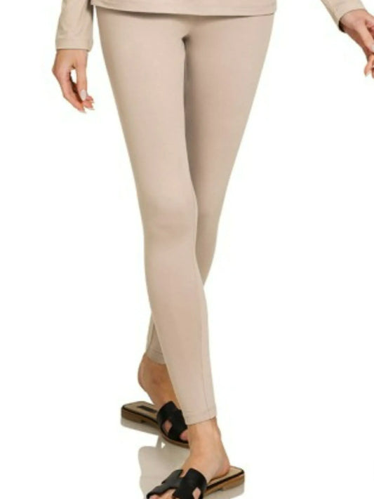 Image of Zenana Microfiber Round Neck Top and Leggings Set | Queeble.shop