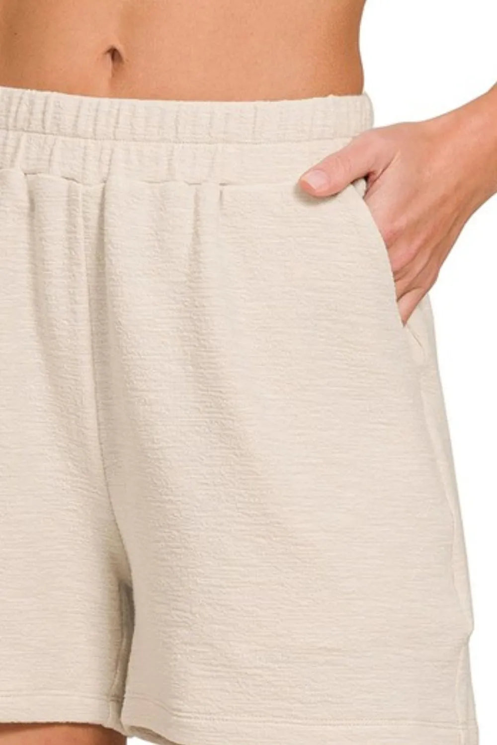 Image of Zenana Cotton Slub Short Pants | Queeble.shop