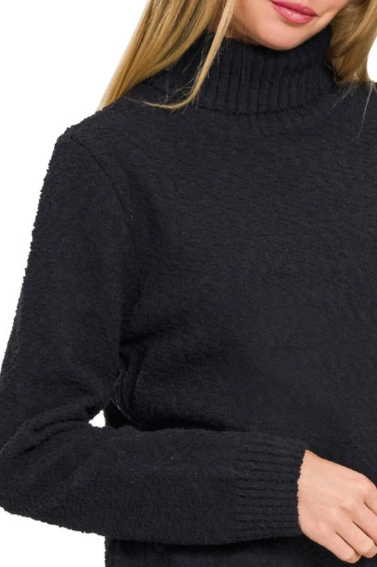 Image of Zenana Turtle-neck Long Sleeve Sweater | Queeble.shop