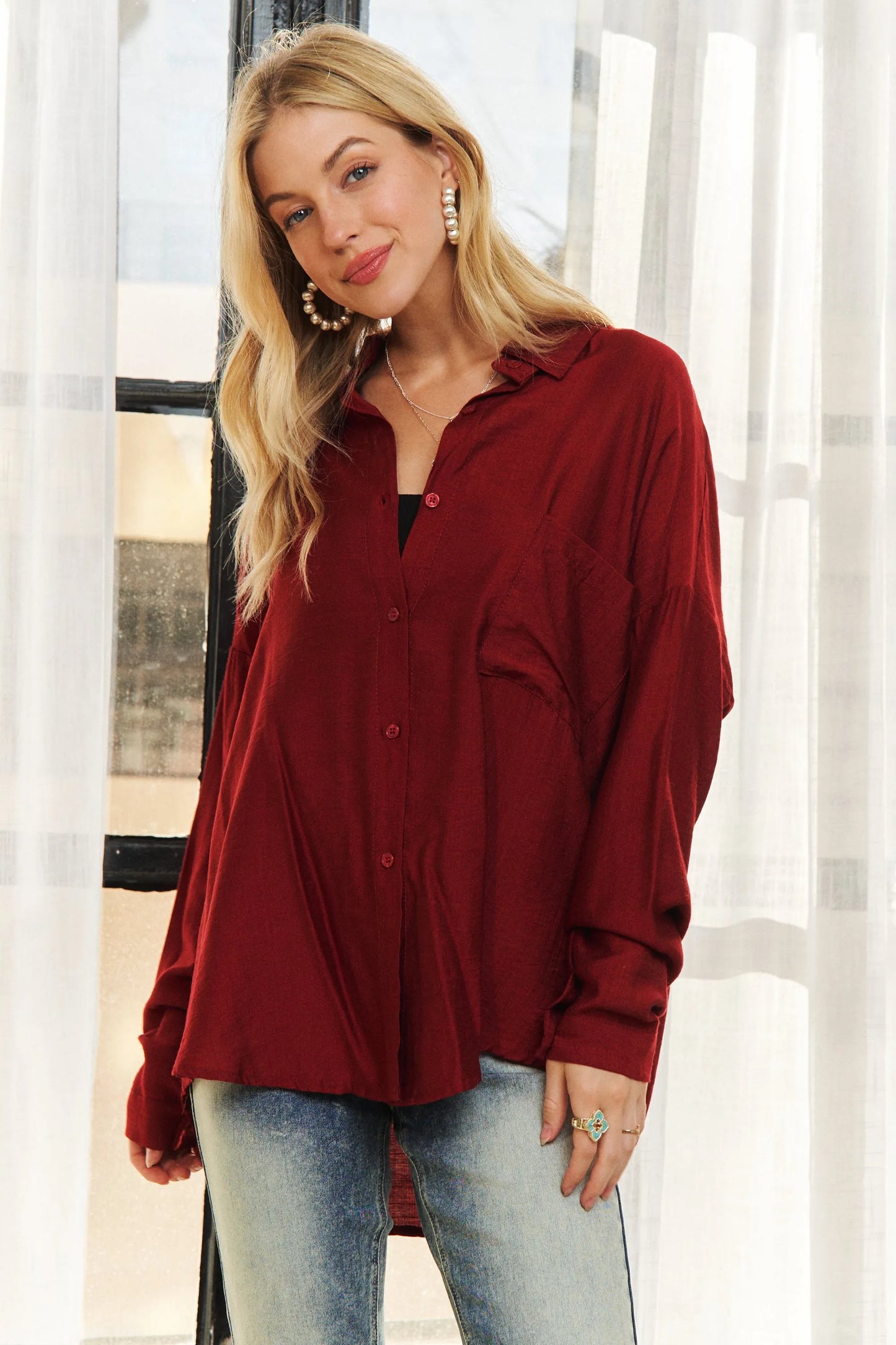 Image of ADORA Button Down Linen Shirt | Queeble.shop