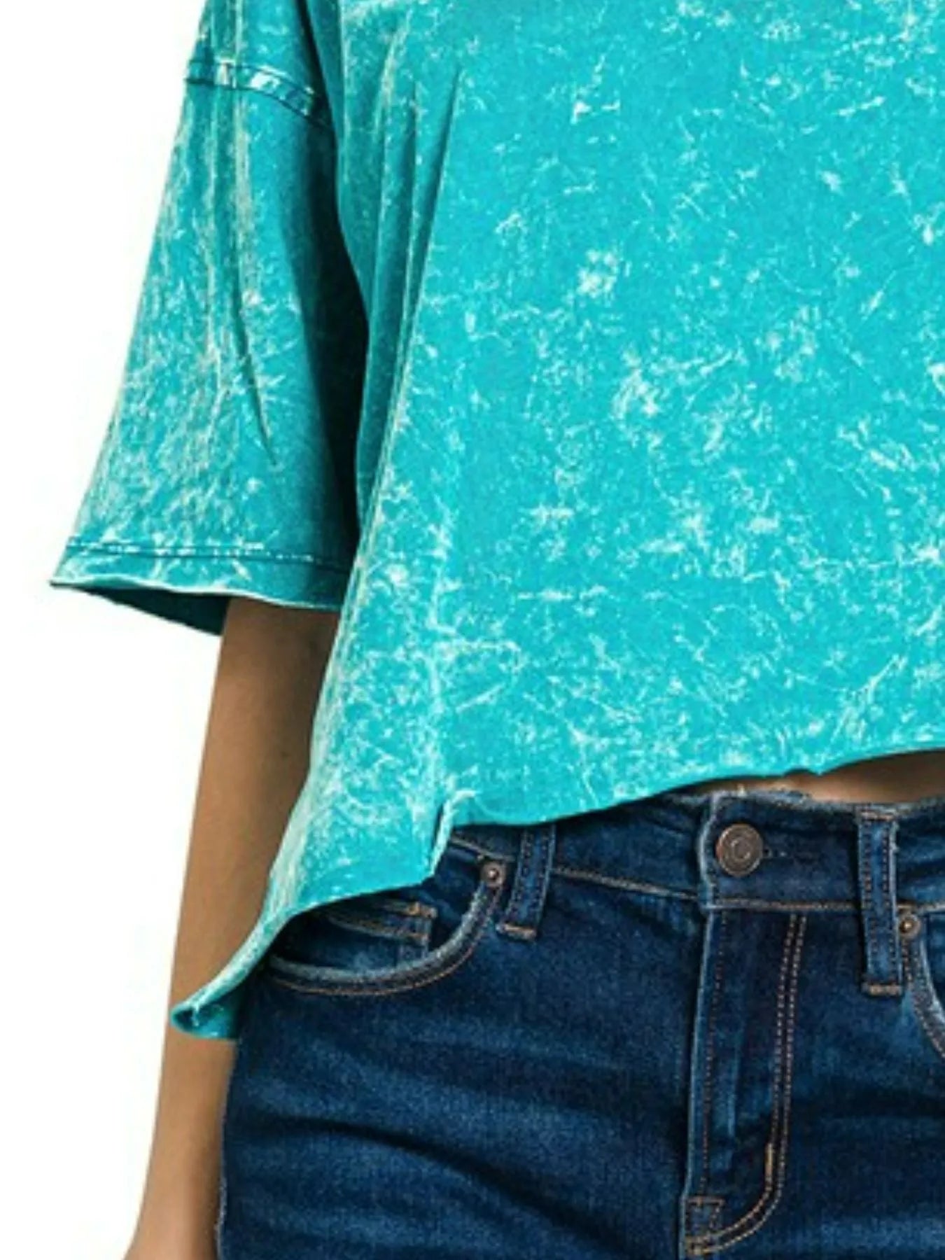Image of Zenana Acid Crinkle-Washed Oversized T-Shirt | Queeble.shop