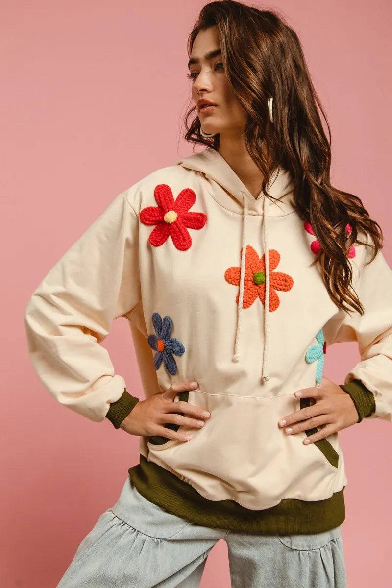 Image of BiBi Patched Hoodie Top | Queeble.shop