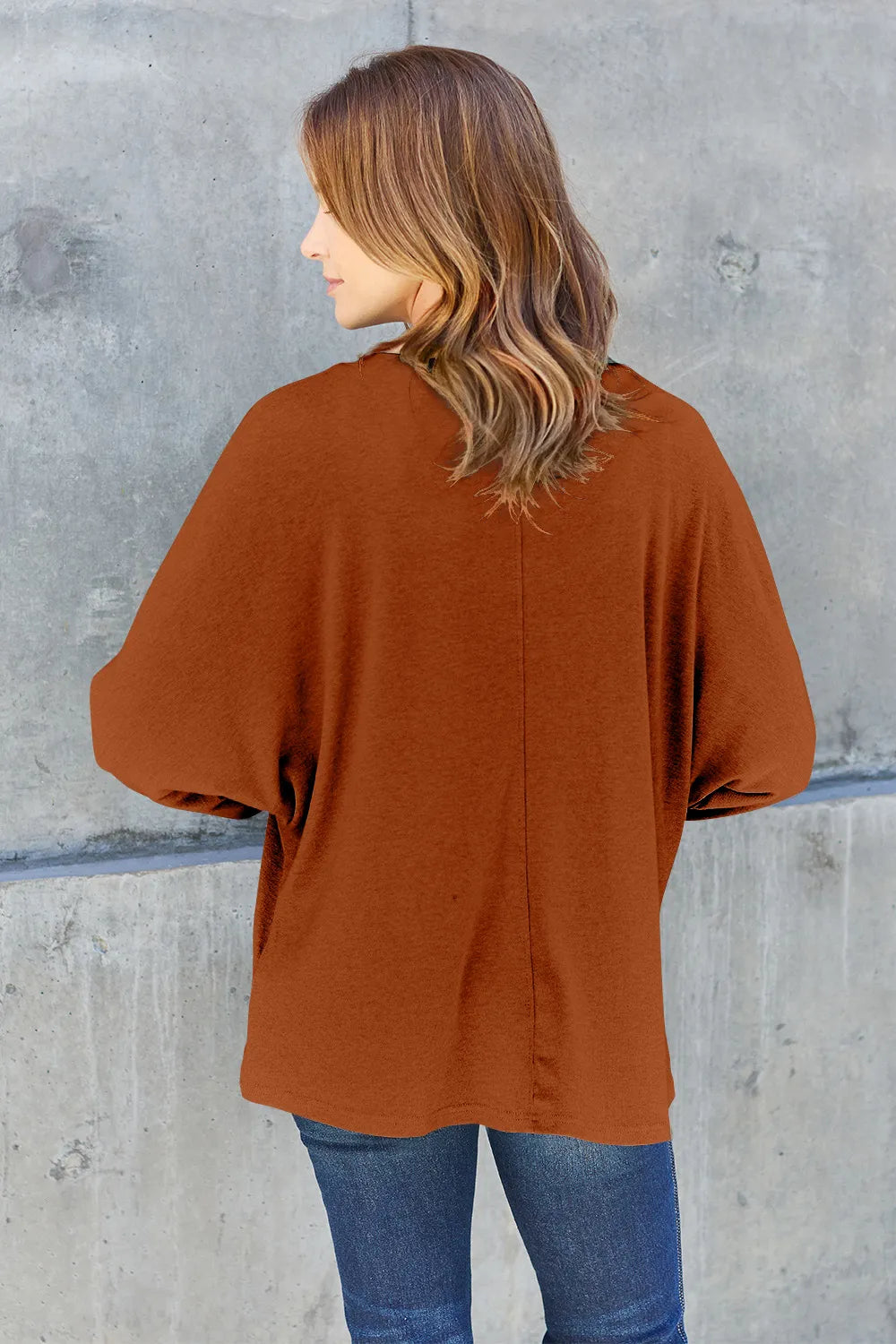 Image of Double Take Full Size Round Neck Long Sleeve T-Shirt | Queeble.shop