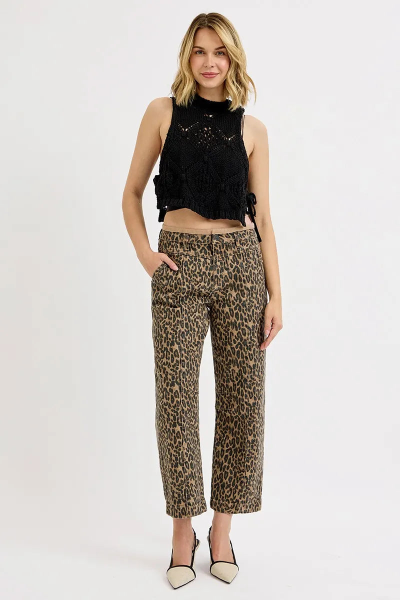 Image of RISEN Full Size Mid Rise Crop Relaxed Jeans Plus Size | Queeble.shop