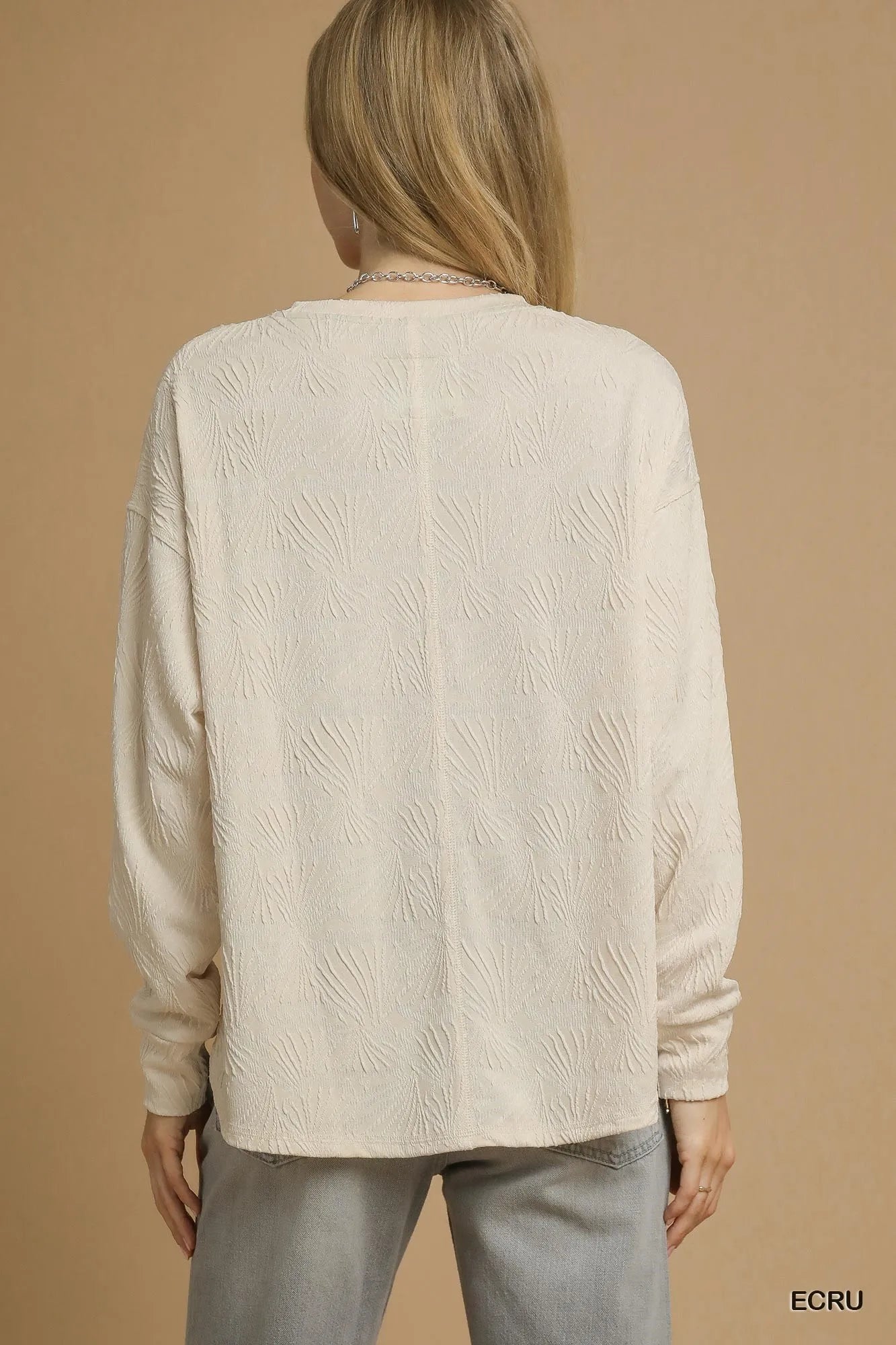 Image of Umgee Textured Knit Long Sleeve Top | Queeble.shop
