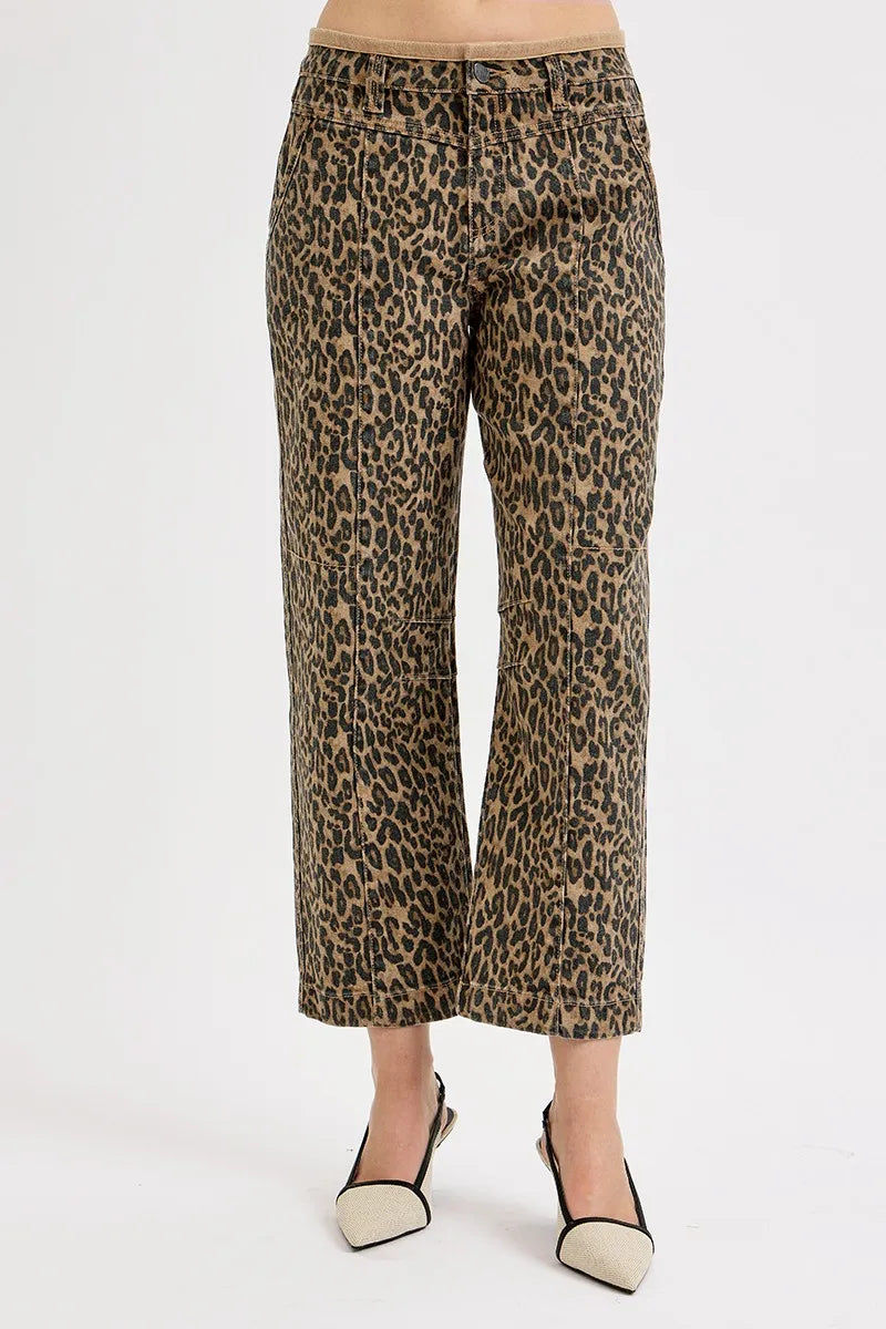 Image of RISEN Full Size Mid Rise Crop Relaxed Jeans Plus Size | Queeble.shop