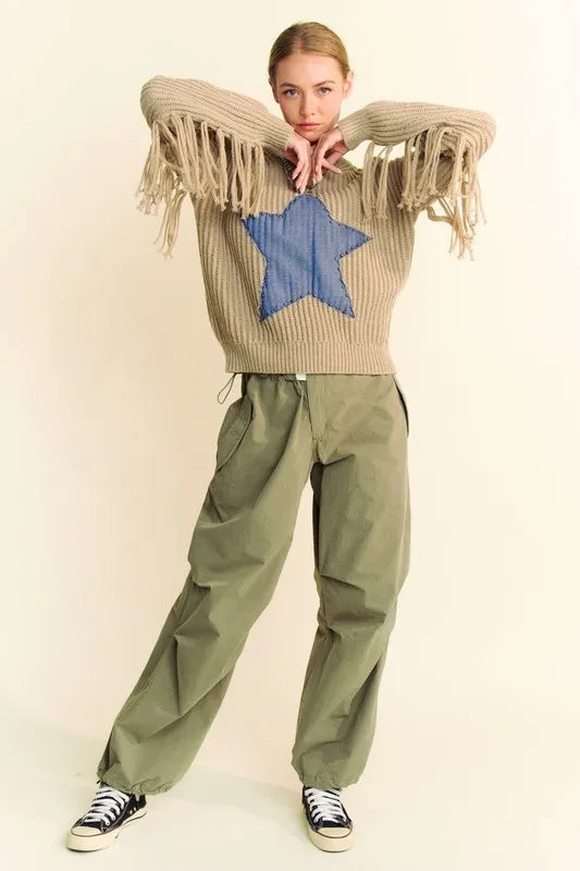 Image of Davi & Dani Drawstring Baggy Pants with Pockets | Queeble.shop